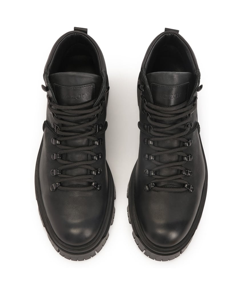 Kazar-Schwarze-Stiefel-mit-mattem-Finish-schwarz