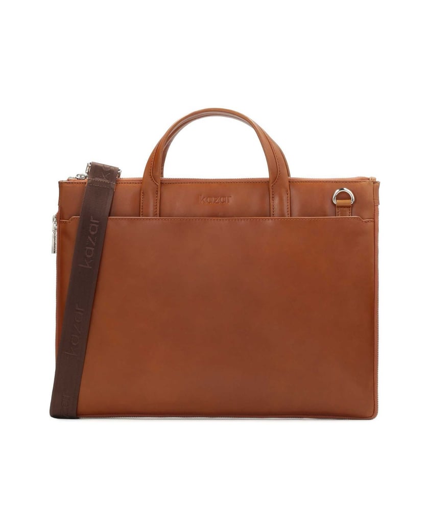 Kazar-Laptop--und-Dokumententasche-aus-braunem