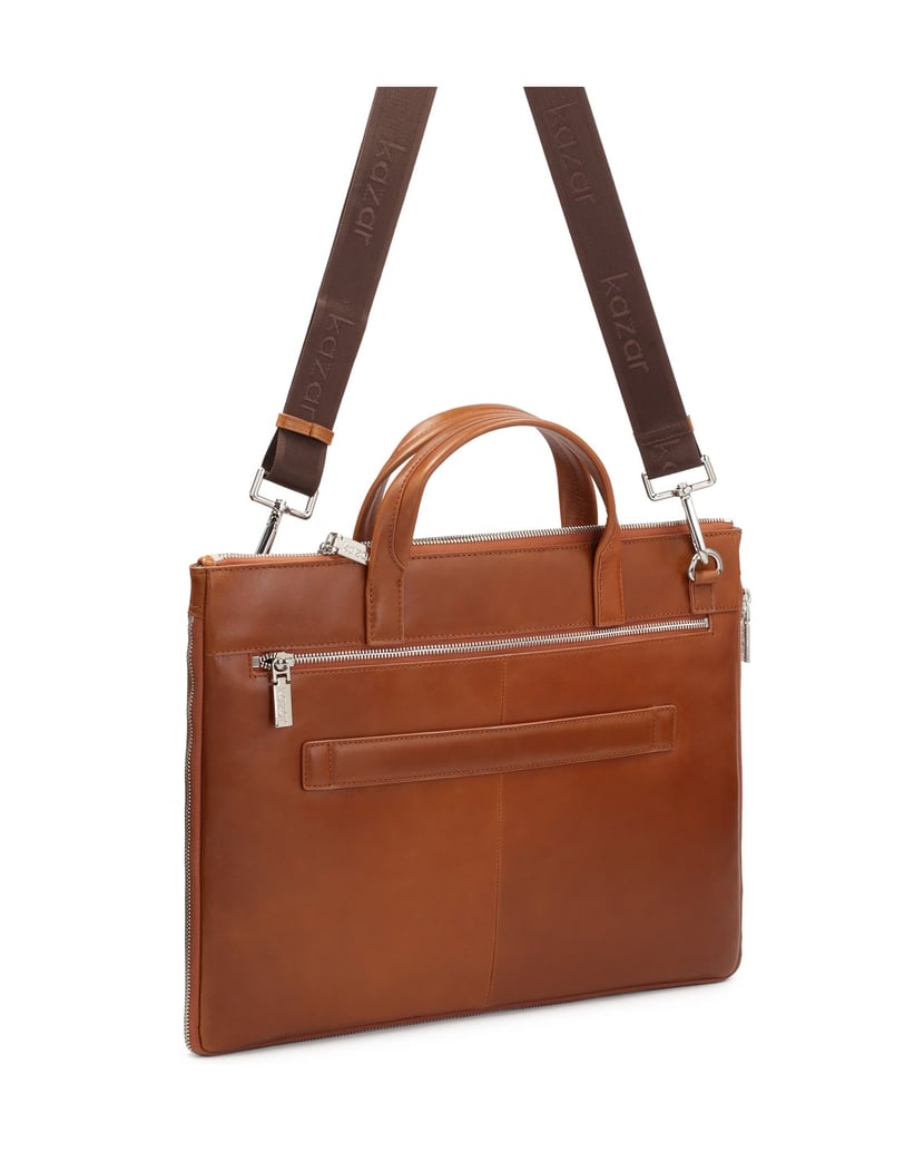 Kazar-Laptop--und-Dokumententasche-aus-braunem