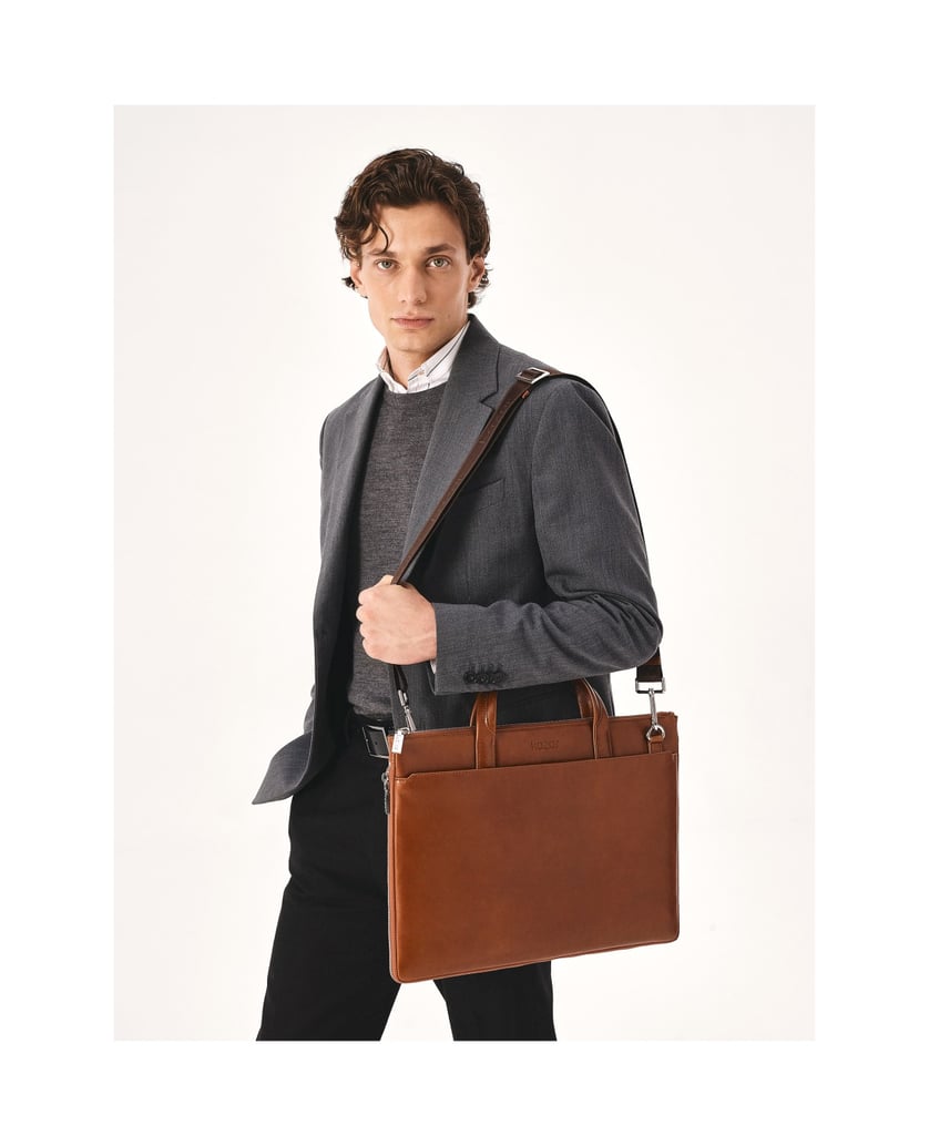 Kazar-Laptop--und-Dokumententasche-aus-braunem