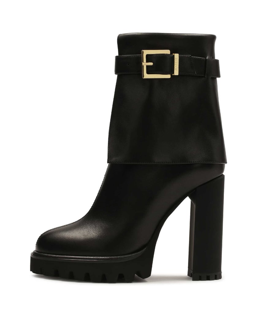 Kazar-Schwarze-Lederstiefel-mit-umgeschlagenem-schwarz