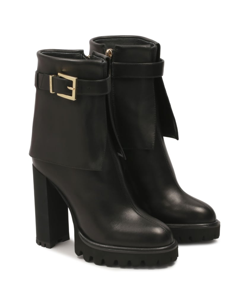 Kazar-Schwarze-Lederstiefel-mit-umgeschlagenem-schwarz