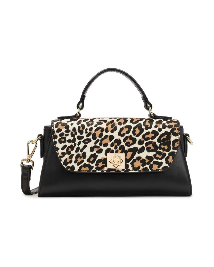 Kazar-Elegante-Handtasche-mit-Leopardenmotiv-schwarz