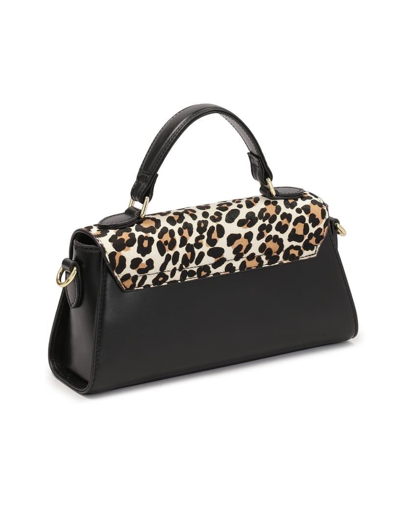 Kazar-Elegante-Handtasche-mit-Leopardenmotiv-schwarz