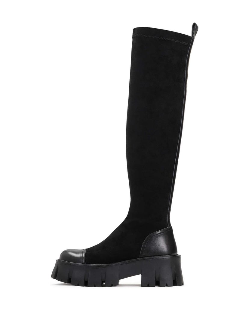 Kazar-Schwarze-Overknee-Stiefel-für-Damen-schwarz