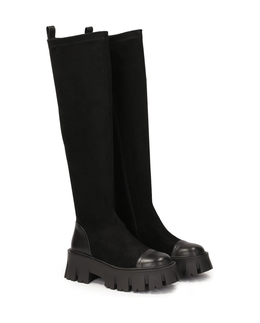 Kazar-Schwarze-Overknee-Stiefel-für-Damen-schwarz