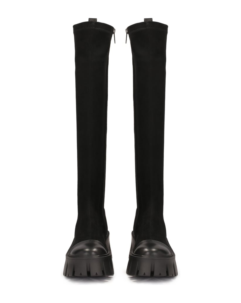 Kazar-Schwarze-Overknee-Stiefel-für-Damen-schwarz