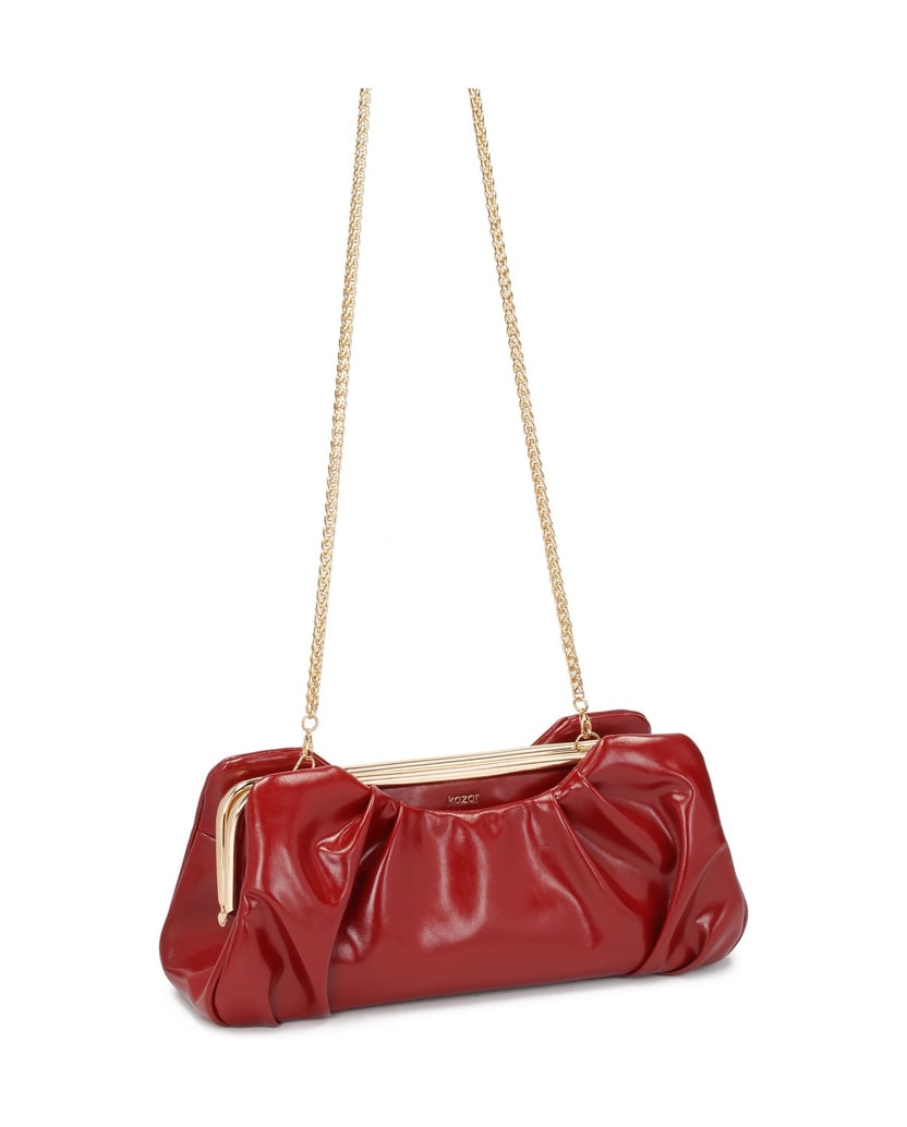 Kazar-Kastanienbraune-elegante-Handtasche-mit-rot