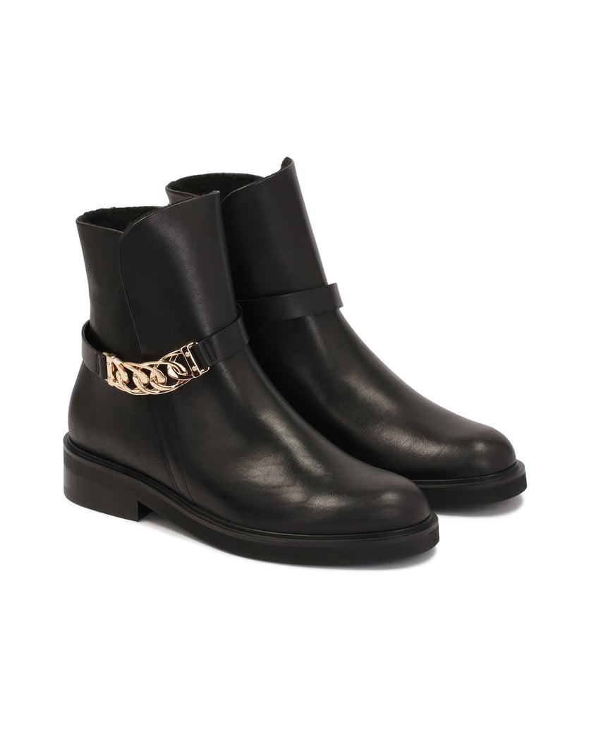 Kazar-Klassischer-Stiefel-mit-flacher-Sohle,-v-schwarz