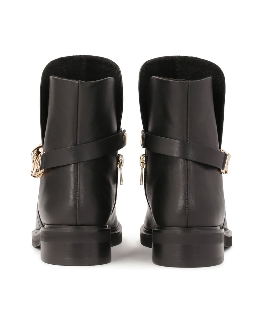 Kazar-Klassischer-Stiefel-mit-flacher-Sohle,-v-schwarz