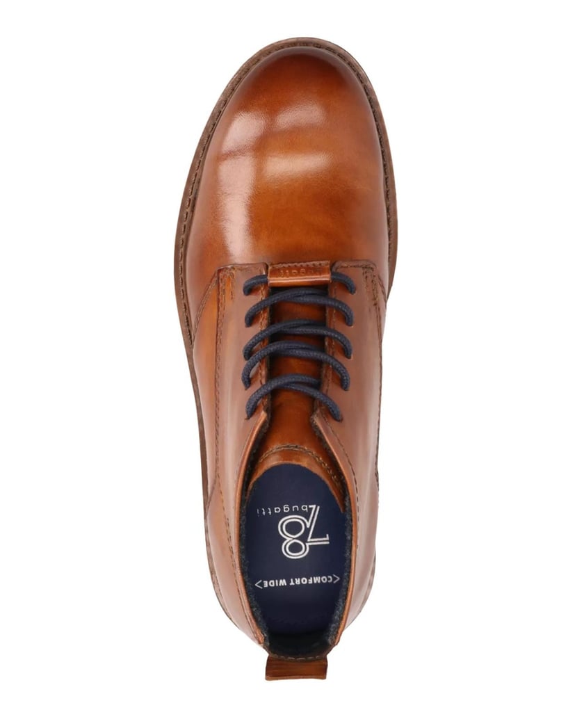 BUGATTI-Schnürstiefel-cognac