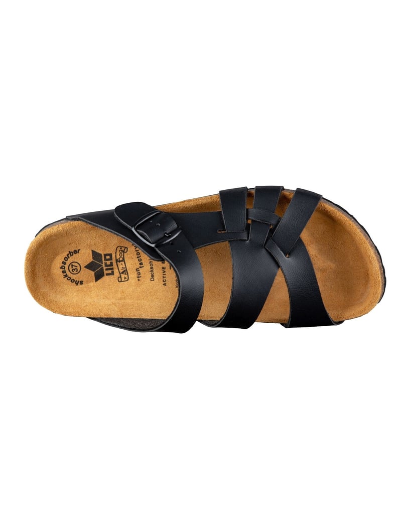 Lico-Pantolette-Bioline-Flora-schwarz