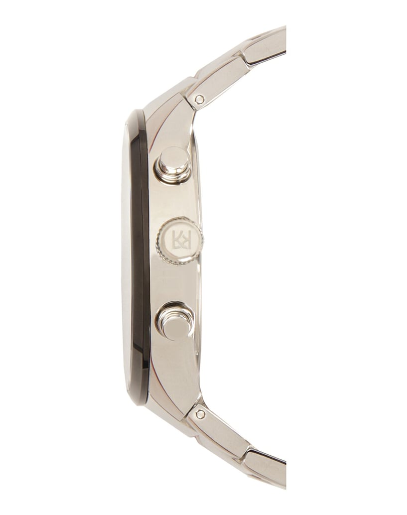 Kazar-Uhr-mit-Silberarmband-und-schwarzem-Ziff-schwarz