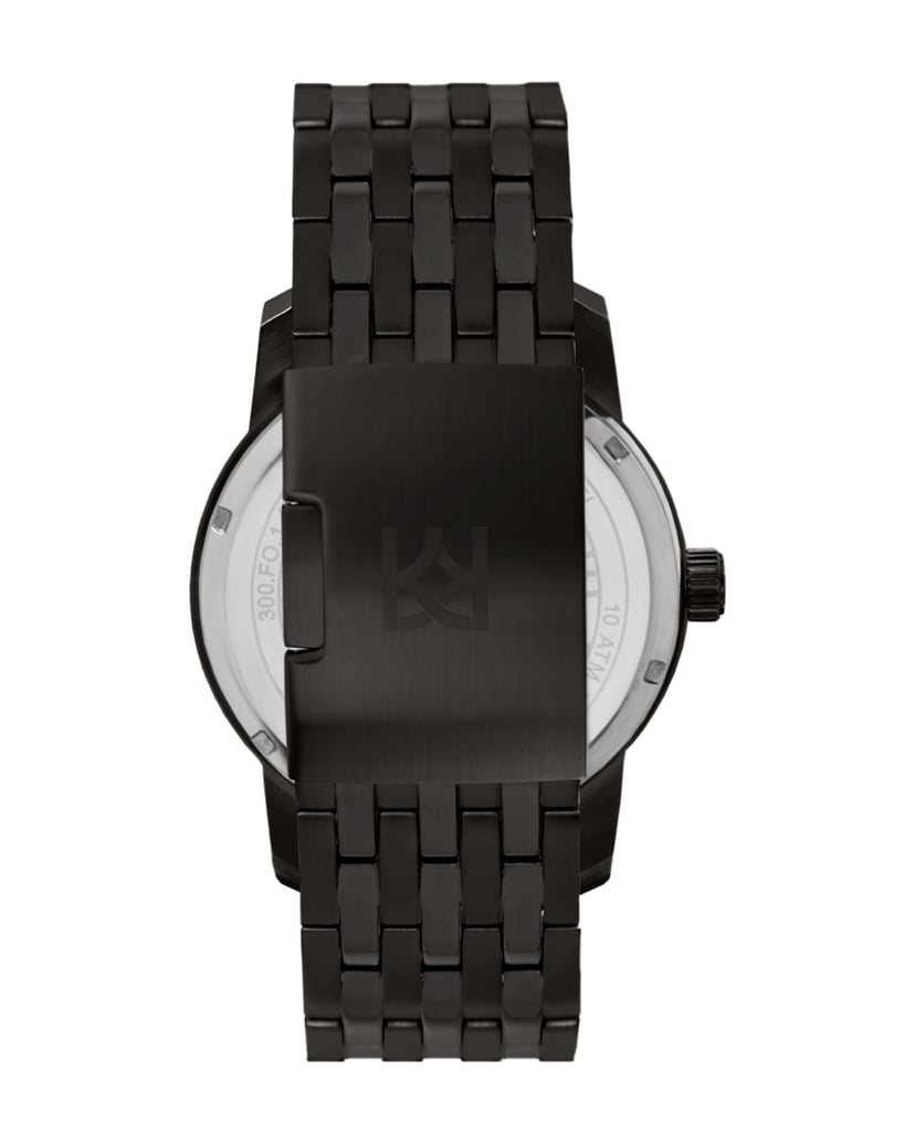 Kazar-Uhr-mit-schmalem-Gliederarmband-schwarz