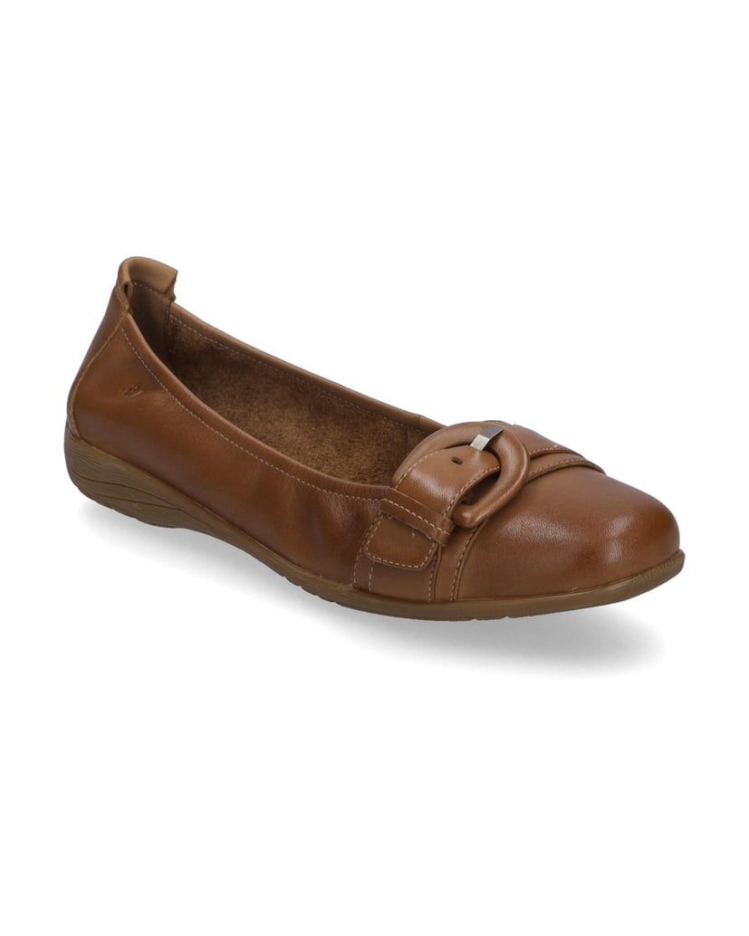 JOSEF-SEIBEL-Damen-Ballerina-Fenja-23,-camel-cognac