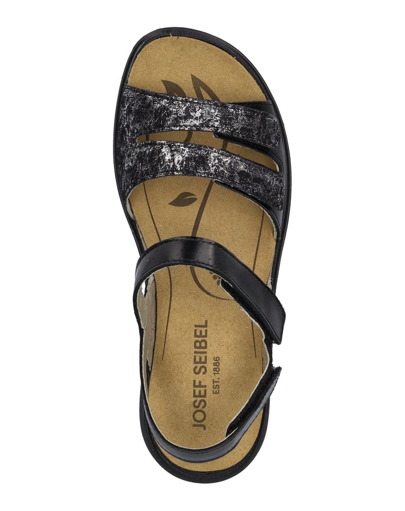 JOSEF-SEIBEL-Damen-Sandale-Ibiza-86,-schwarz-kombi-schwarz