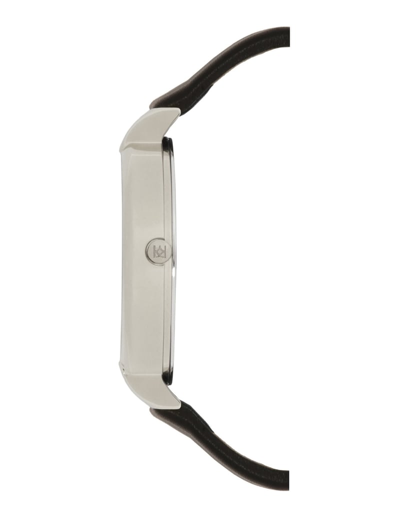 Kazar-Schwarz-silberne-Uhr-mit-Lederarmband-schwarz