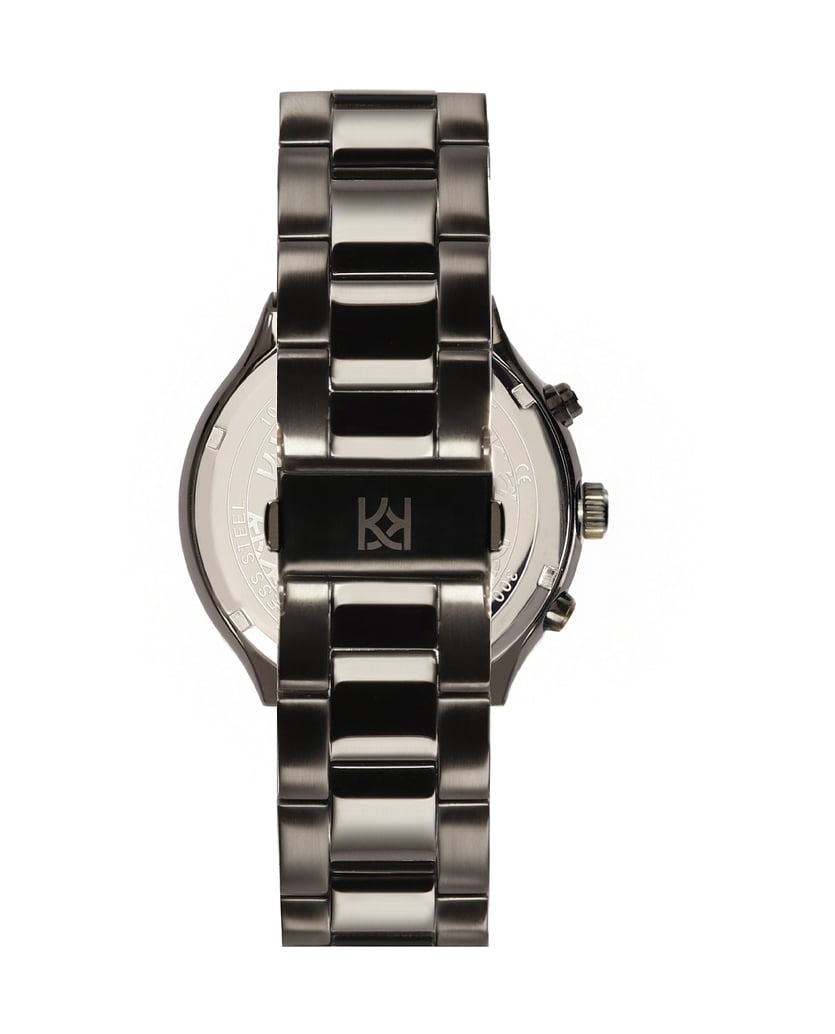 Kazar-Schwarze-Uhr-mit-grünem-Zifferblatt-grün