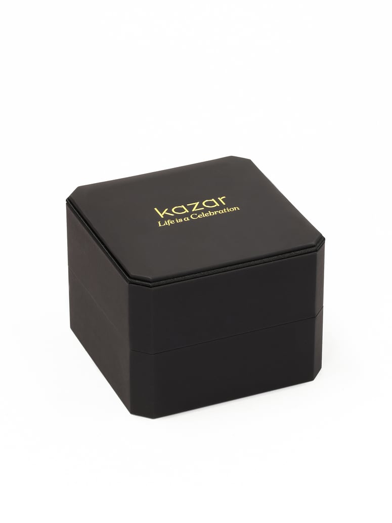 Kazar-Klassische-Armbanduhr-in-Silber-und-Schw-schwarz