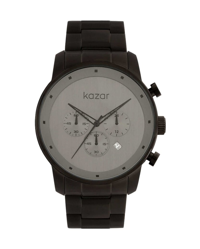 Kazar-Uhr-mit-einem-Zifferblatt-aus-gebürstete-dunkelgrau