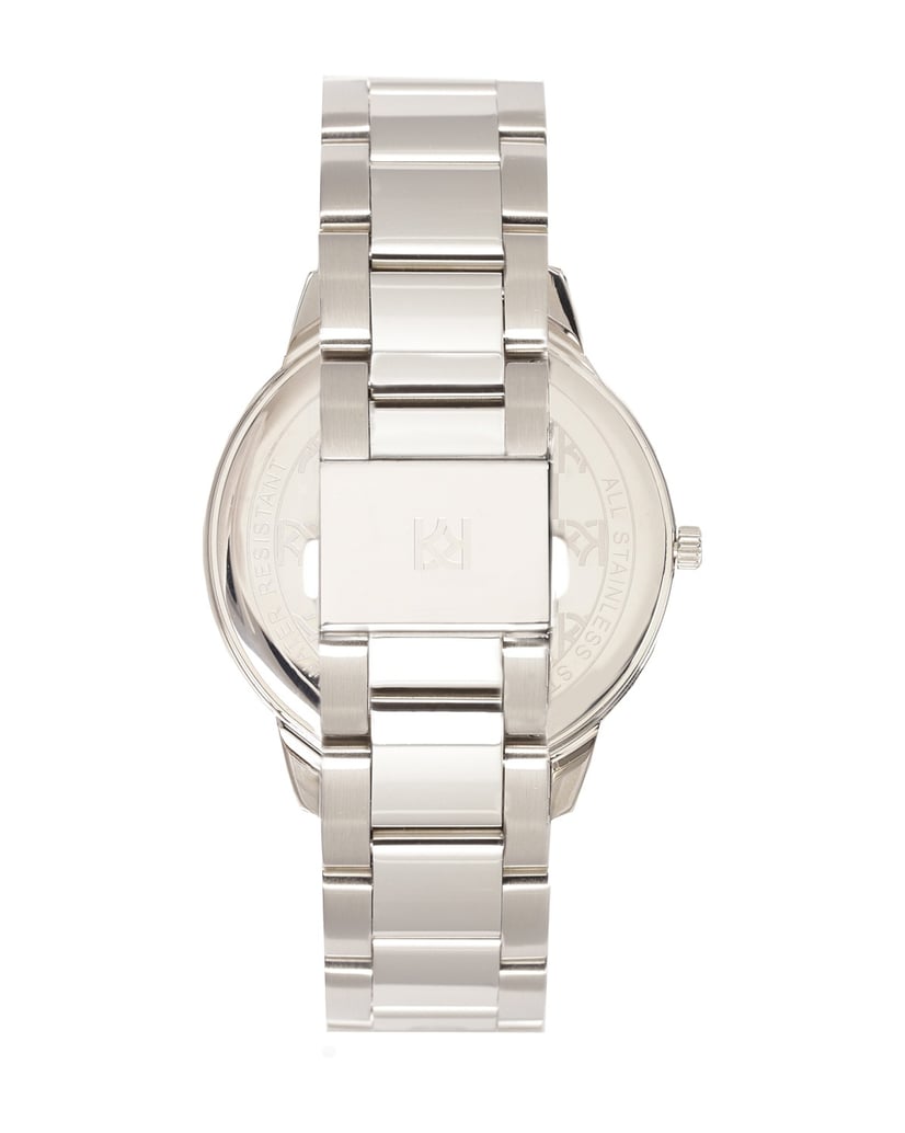 Kazar-Silberne-Uhr-mit-rosa-Zifferblatt-pink