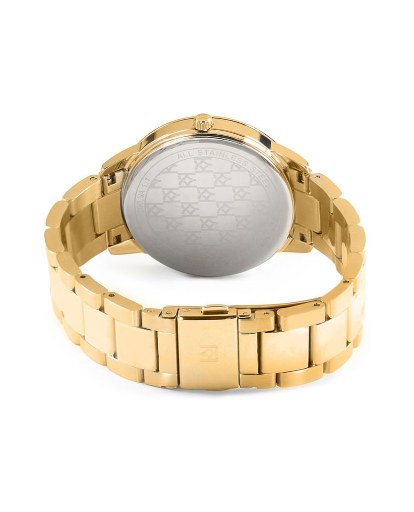 Kazar-Uhr-mit-lila-Zifferblatt-und-goldenem-Ar-lila