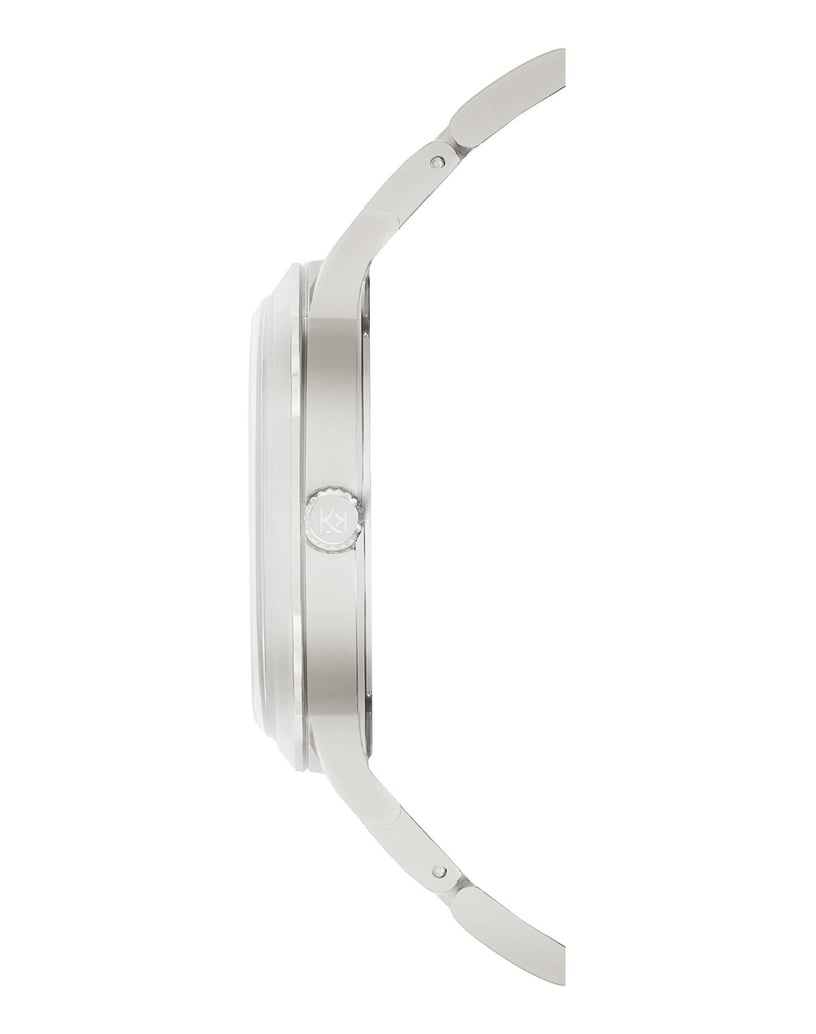 Kazar-Silberne-Uhr-mit-schwarzem-Zifferblatt-schwarz