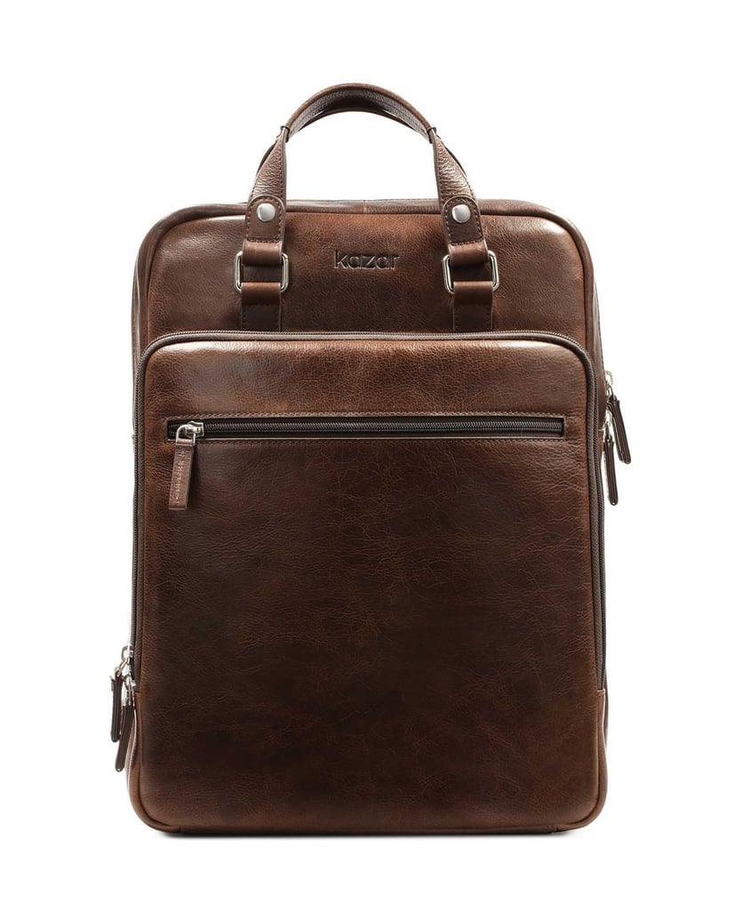 Kazar-Brauner-großer-Business-Rucksack-aus-Led