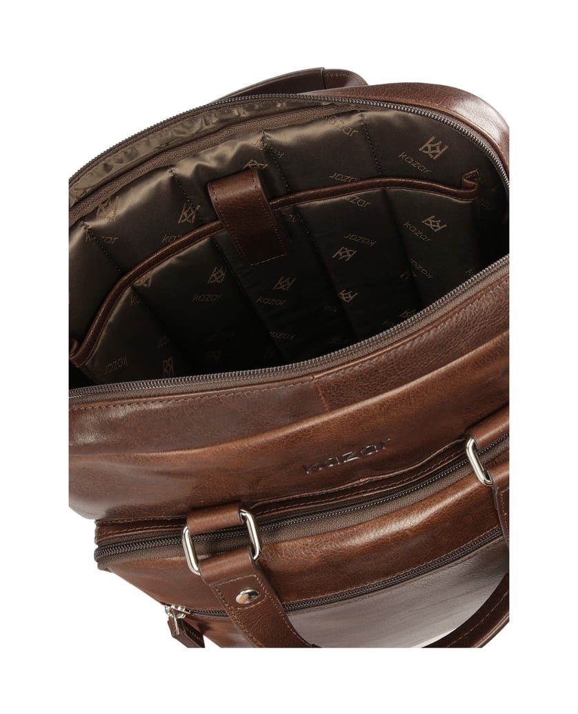 Kazar-Brauner-großer-Business-Rucksack-aus-Led