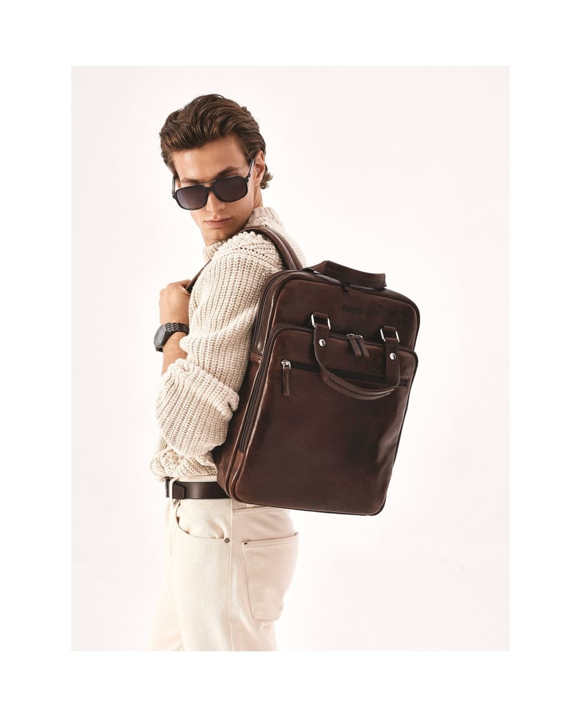 Kazar-Brauner-großer-Business-Rucksack-aus-Led