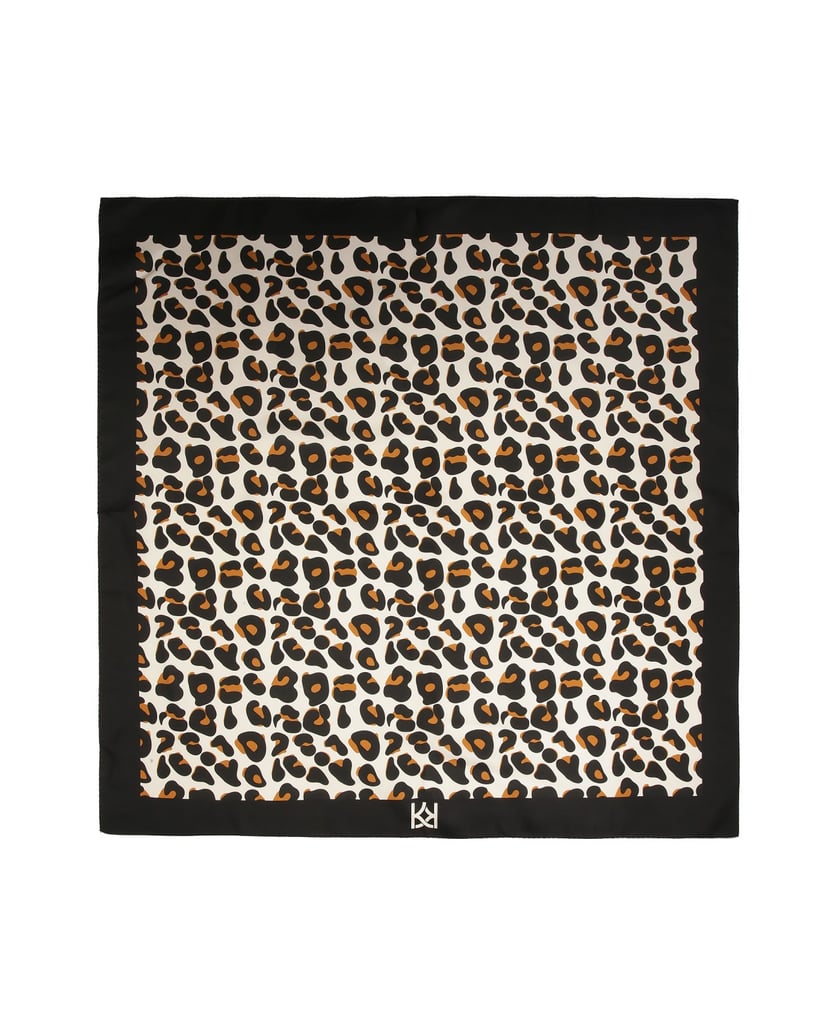 Kazar-Eleganter-Seidenschal-mit-Leopardenmuste