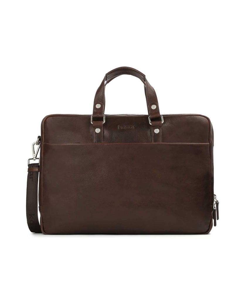 Kazar-Large-brown-leather-hand-bag-with-aged-effect-hnědá