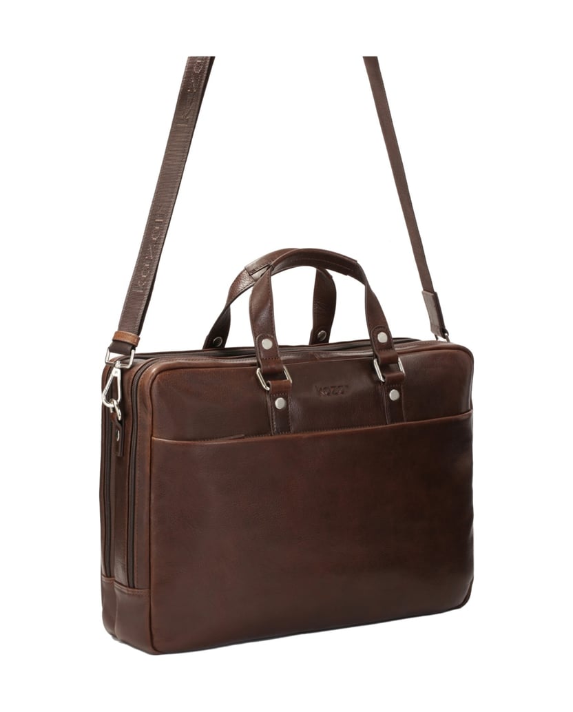 Kazar-Large-brown-leather-hand-bag-with-aged-effect-hnědá