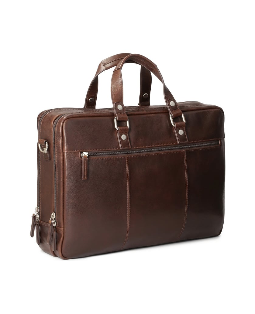 Kazar-Large-brown-leather-hand-bag-with-aged-effect-hnědá