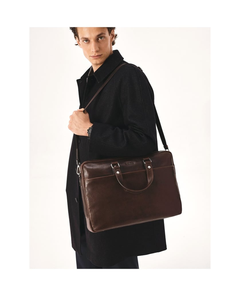 Kazar-Large-brown-leather-hand-bag-with-aged-effect-hnědá