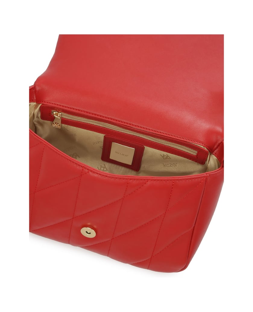 Kazar-Red-strap-handbag-with-detachable-purse-červená