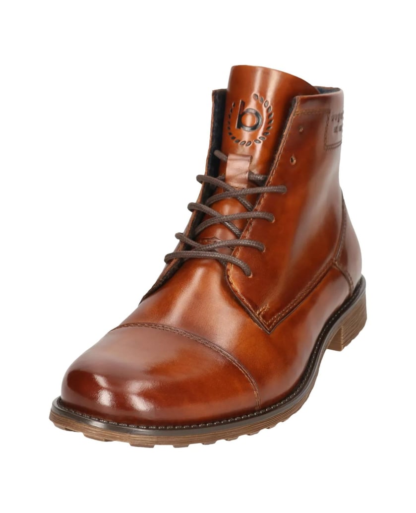 BUGATTI-Schnürstiefel-cognac