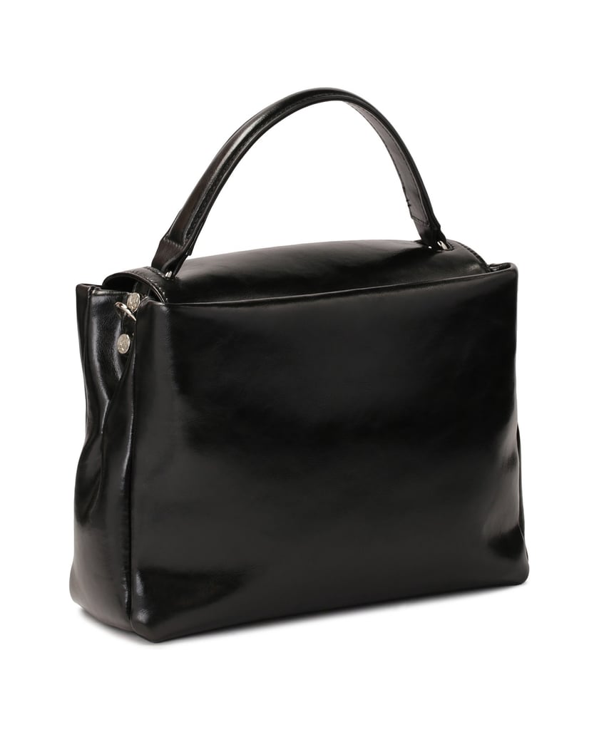Kazar-Leather-handbag-with-decorative-clasp-černá