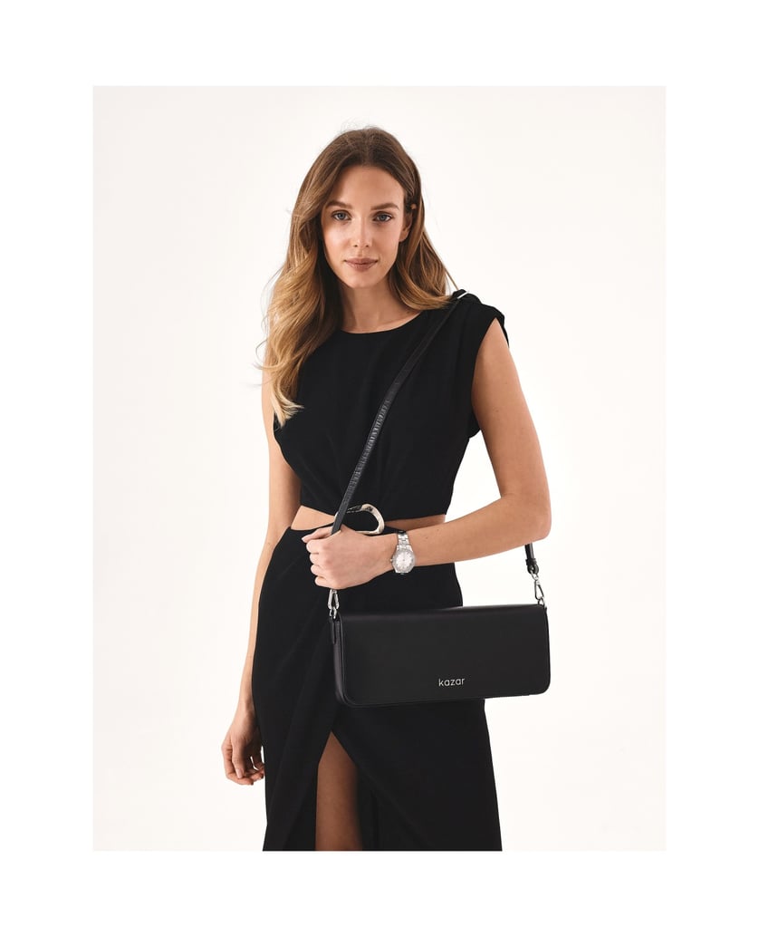 Kazar-Oblong-rigid-bag-with-two-straps-černá