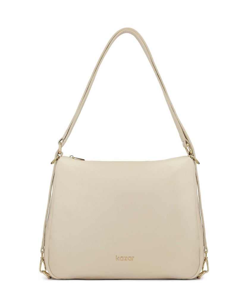 Kazar-Cremefarbener-Postsack-mit-Reißverschlus-weiss