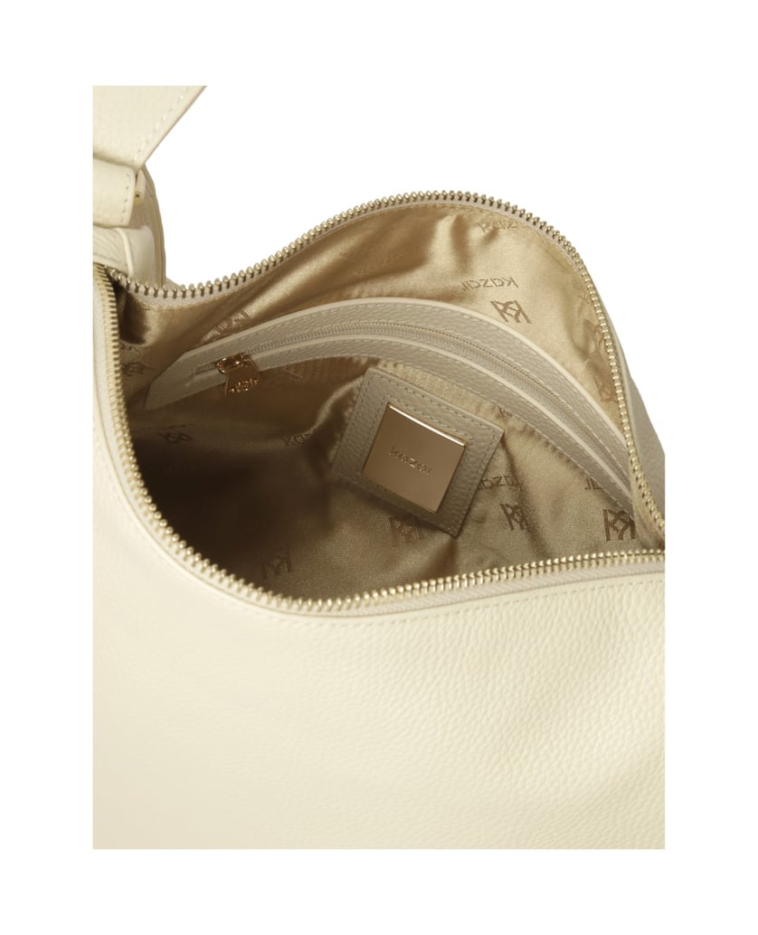 Kazar-Cremefarbener-Postsack-mit-Reißverschlus-weiss