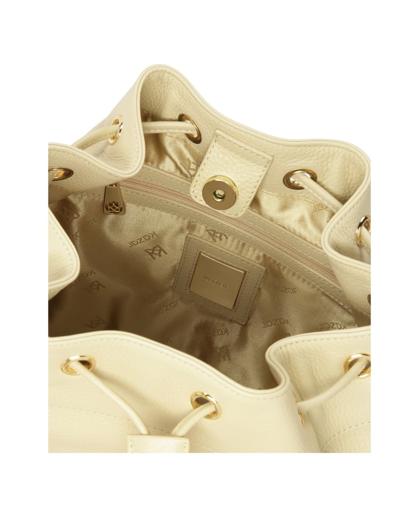 Kazar-Cremefarbene-Tasche-Geldbörse-mit-zwei-T-weiss