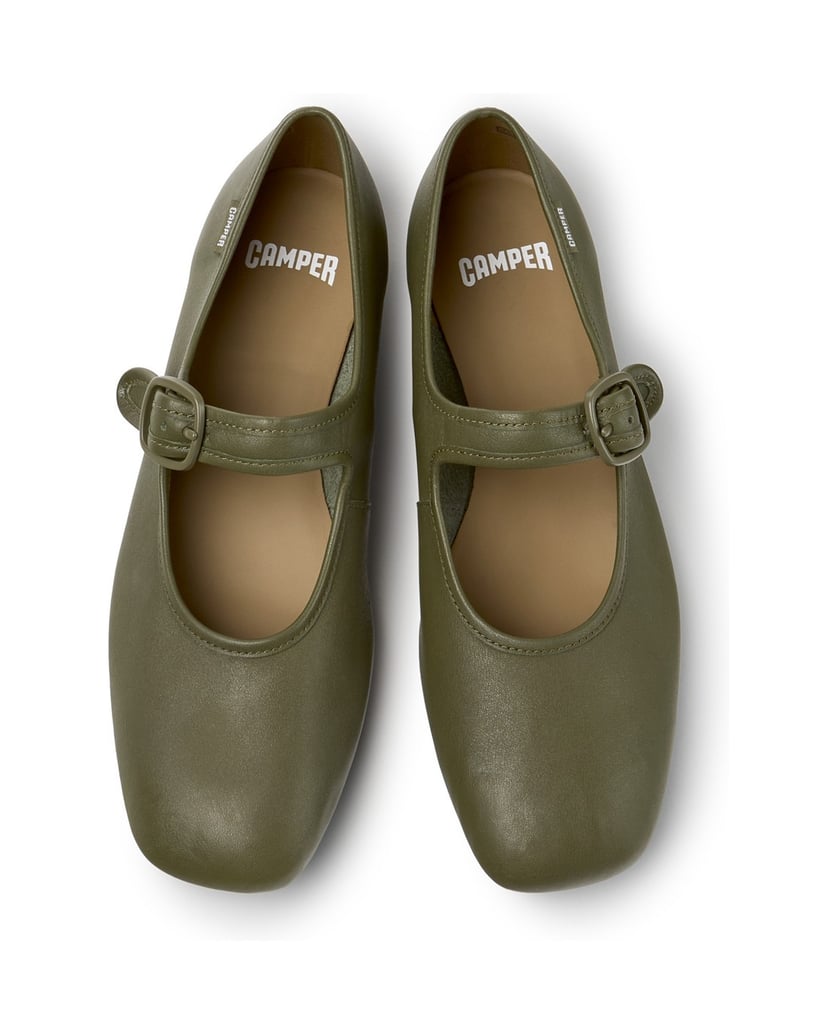 Camper-Ballerinas-Casi-Myra-dunkelgrün