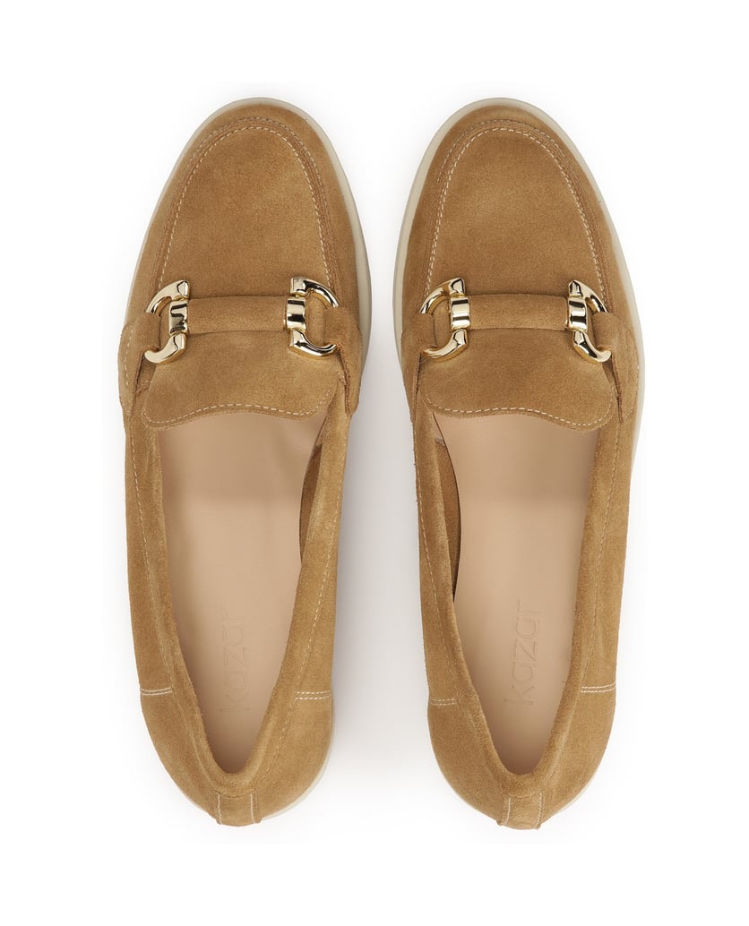 Kazar-Light-brown-soft-suede-loafers-ťavia