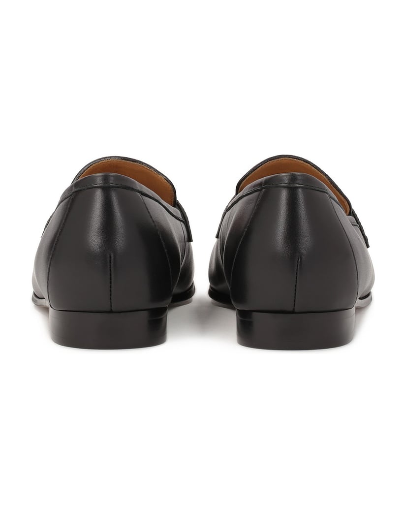 Kazar-Monogrammed-slip-on-leather-loafers-černá