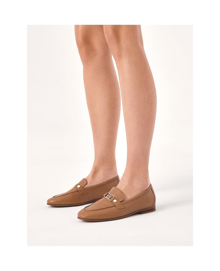 Kazar-Light-brown-leather-loafers-for-women-velbloudí