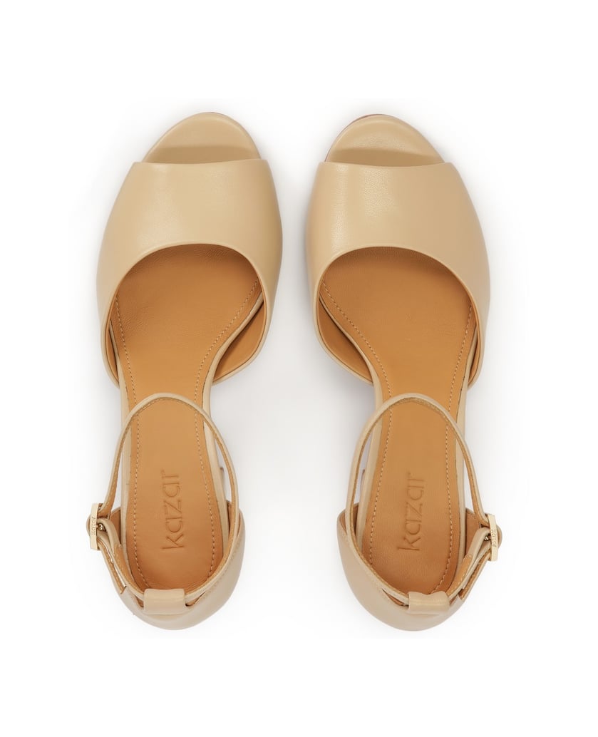 Kazar-Beige-sandals-with-full-heel-béžová