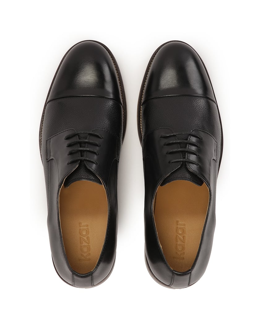 Kazar-Klassische-schwarze-Halbschuhe-mit-braun-schwarz