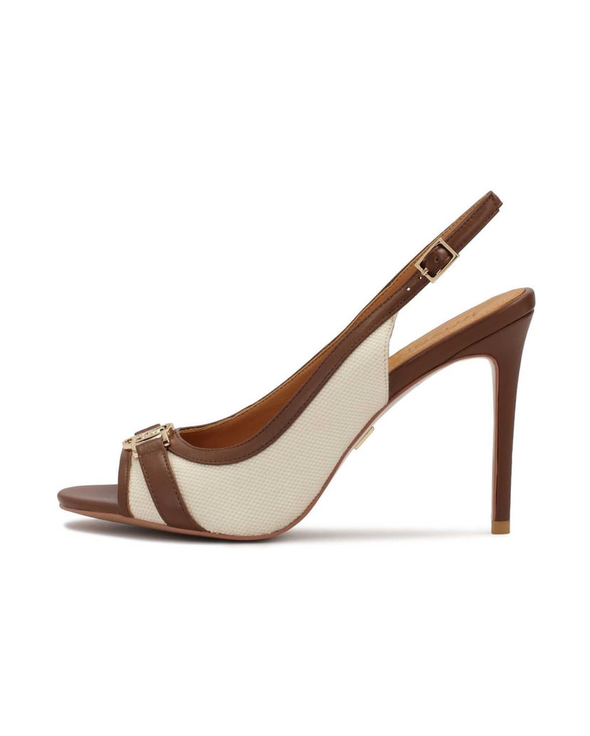 Kazar-Braune-und-beigefarbene-Sandalen-aus-Led-braun