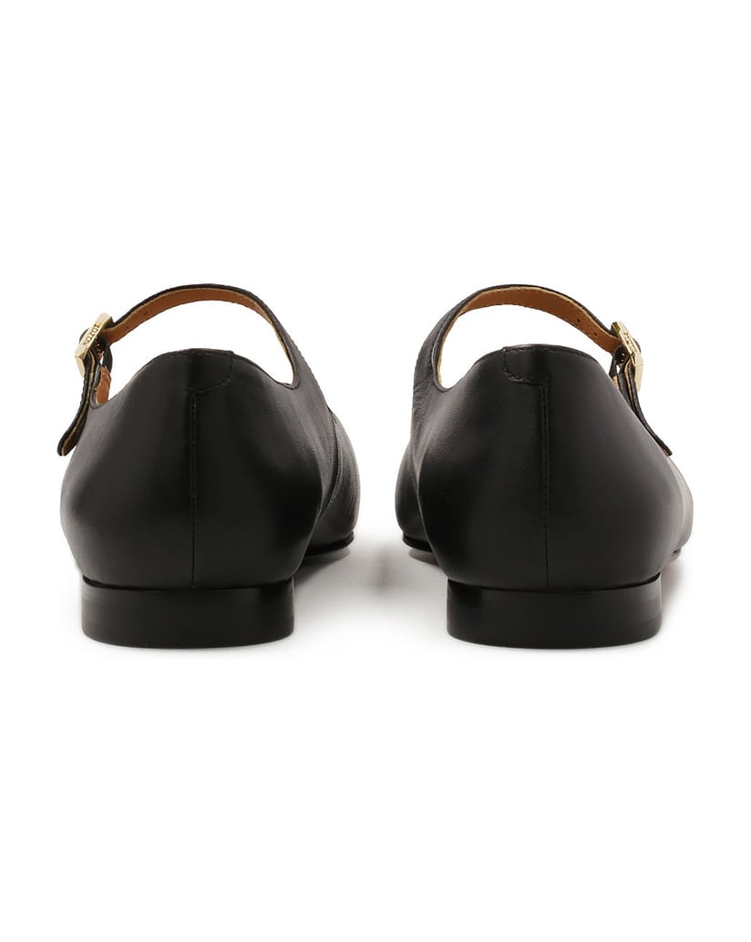 Kazar-Leather-flat-pumps-with-patent-leather-noses-černá
